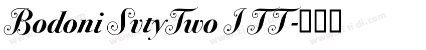 Bodoni SvtyTwo I TT字体转换